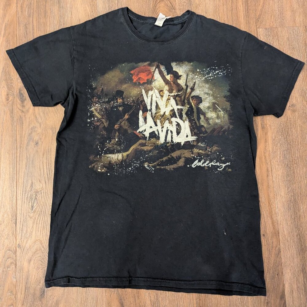 Coldplay Viva La Vida Asian black Tour shirt Size Medium